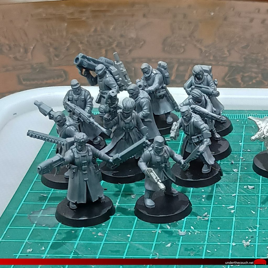Necromunda Gang built from Stargrave Scavenger models.