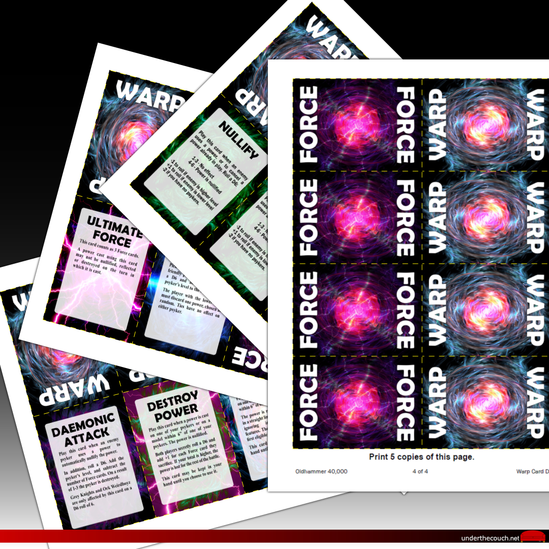 Oldhammer 40,000 Warp Deck